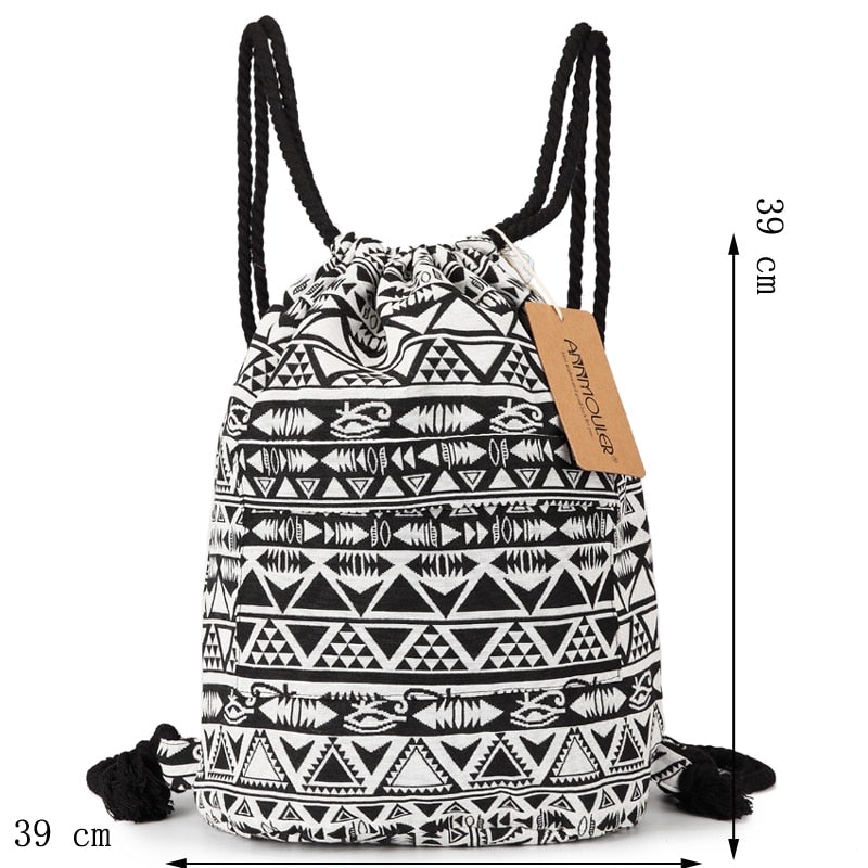 Jahrgang Kordelzug Tasche