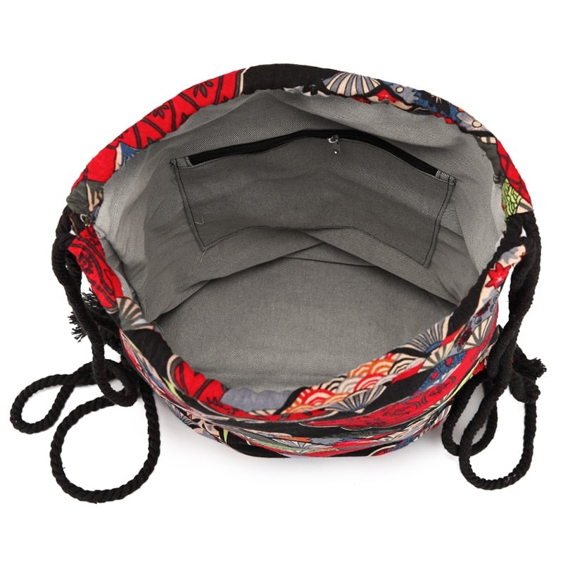 Jahrgang Kordelzug Tasche