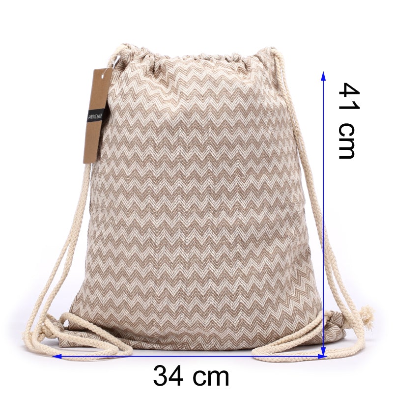 Gemustert Kordelzug Tasche