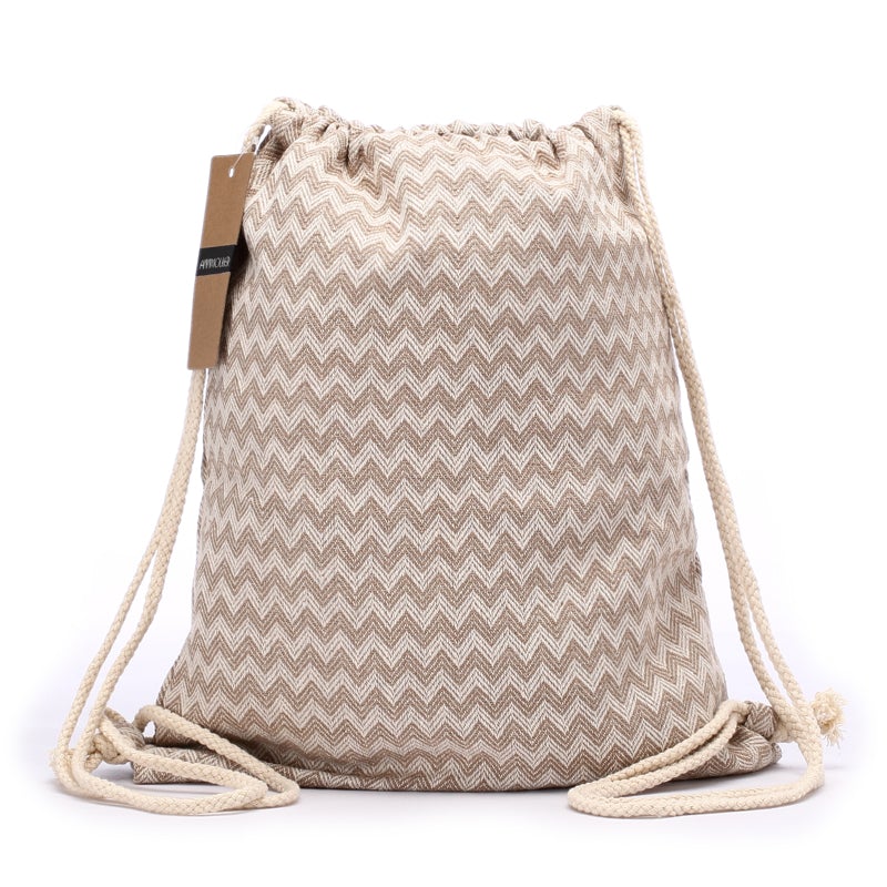 Gemustert Kordelzug Tasche