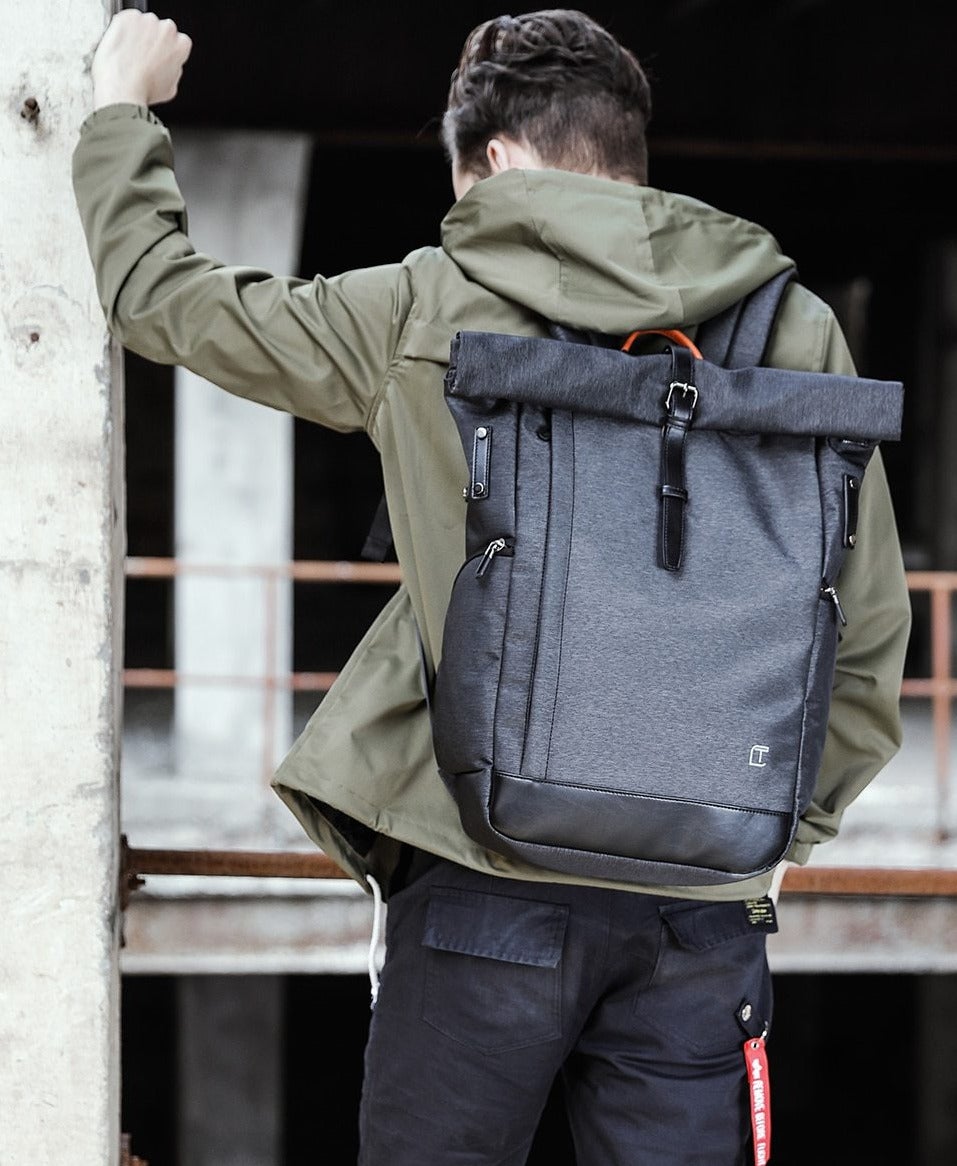 Rolltop Männer Laptop Rucksack
