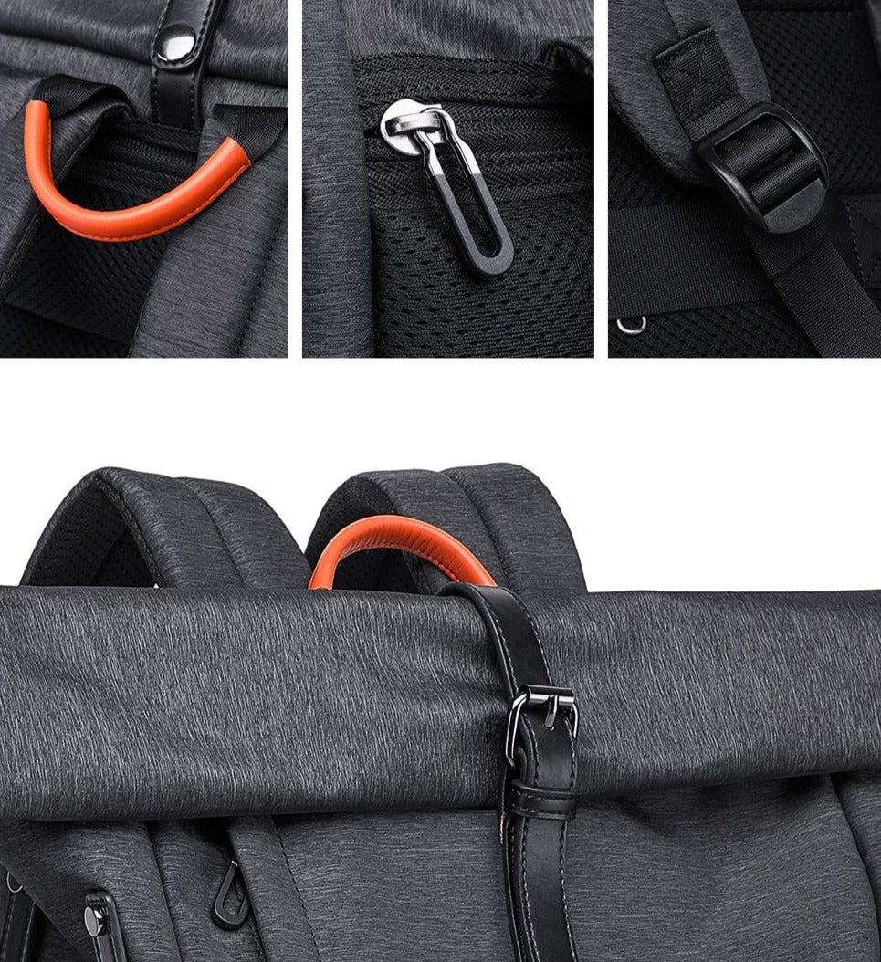 Rolltop Männer Laptop Rucksack