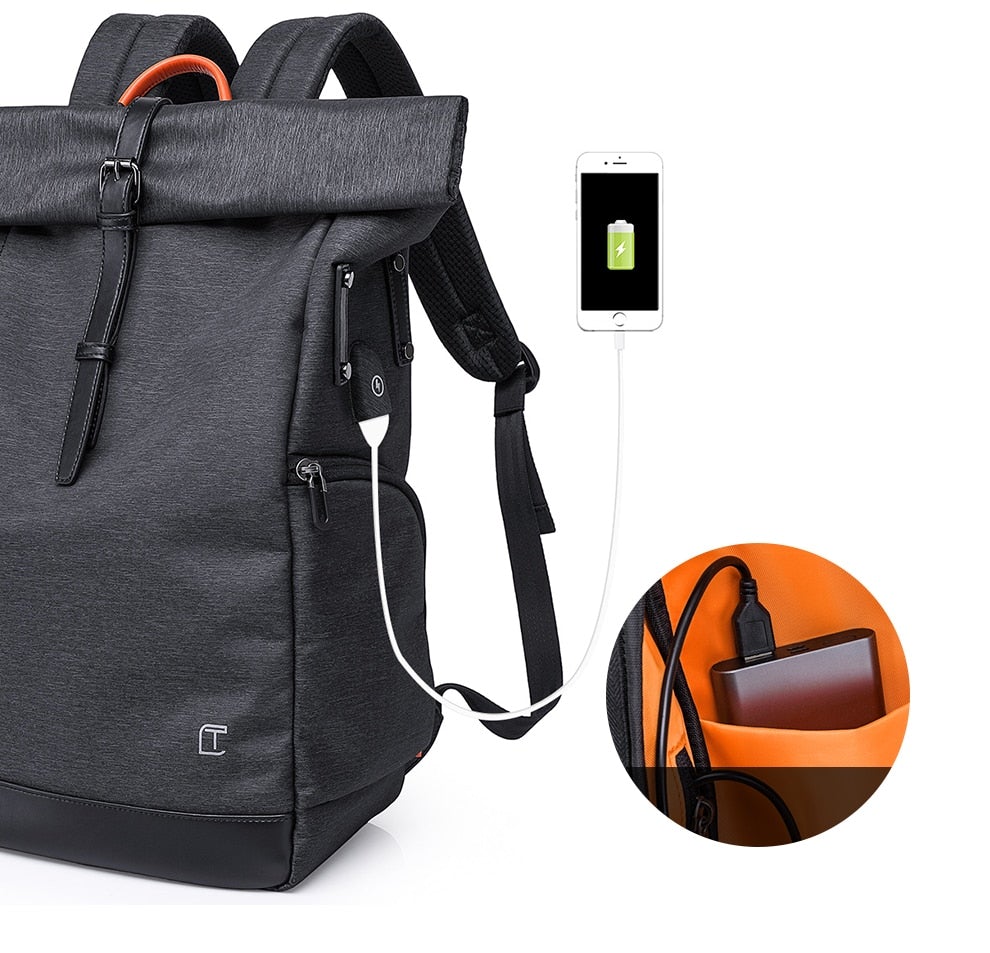 Rolltop Männer Laptop Rucksack
