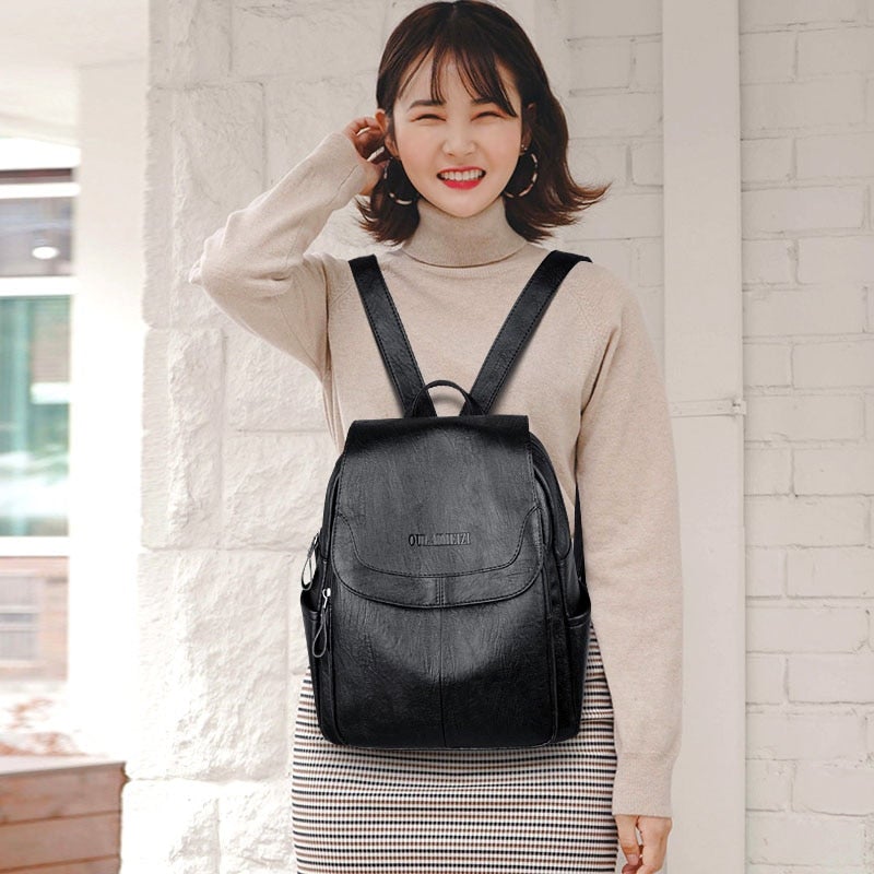 Leder Rucksack Damen