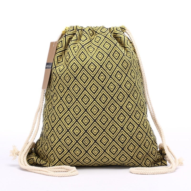Gemustert Kordelzug Tasche