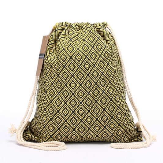 Gemustert Kordelzug Tasche