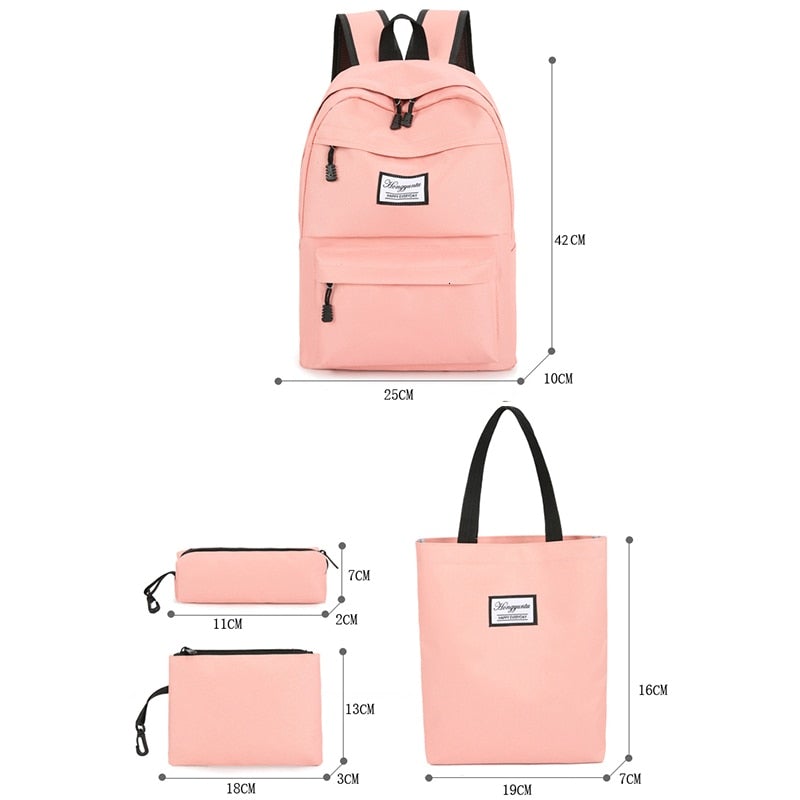 Damen Rucksack 4Stücke Set