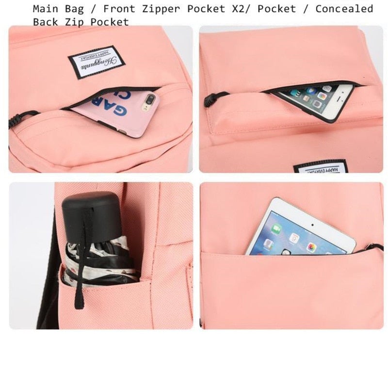 Damen Rucksack 4Stücke Set