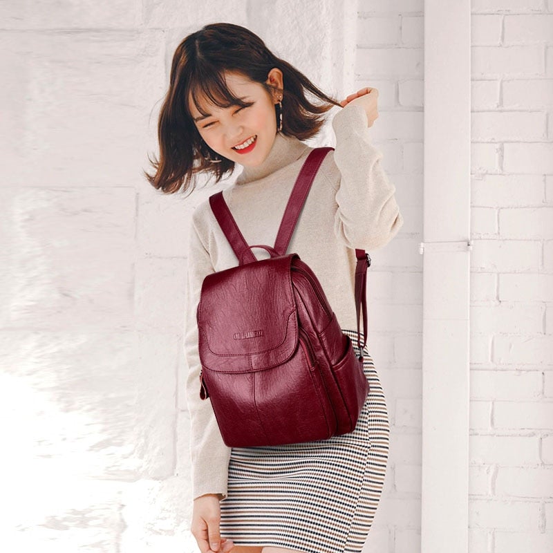 Leder Rucksack Damen