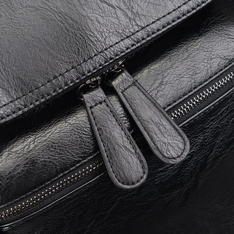 Leder Schulter Rucksack