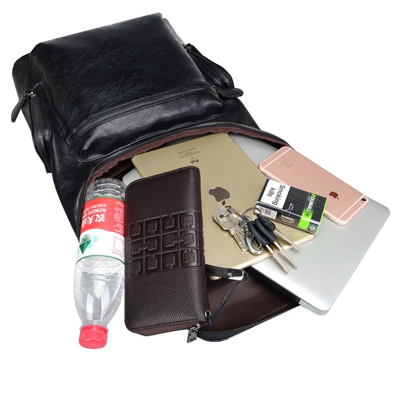 Leder Schulter Rucksack