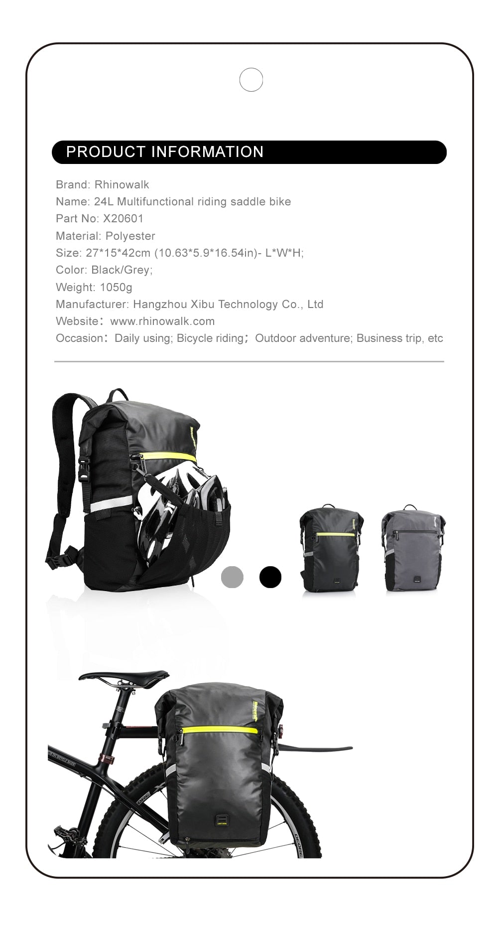 Multifunktional Fahrrad Rucksack