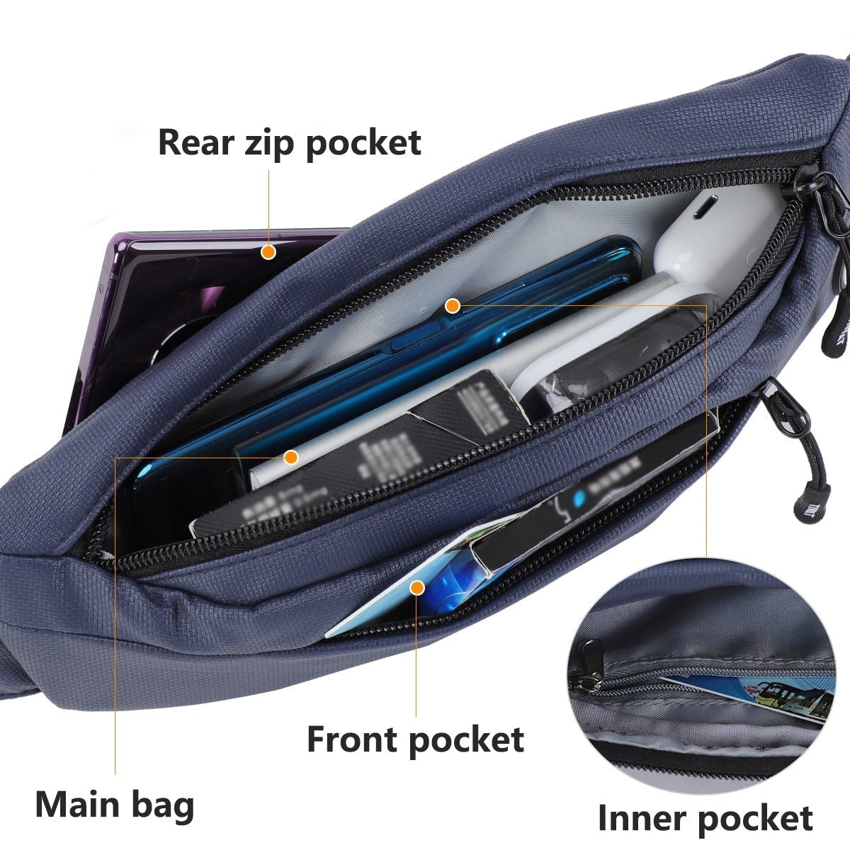 Reisen Taille Tasche Leder