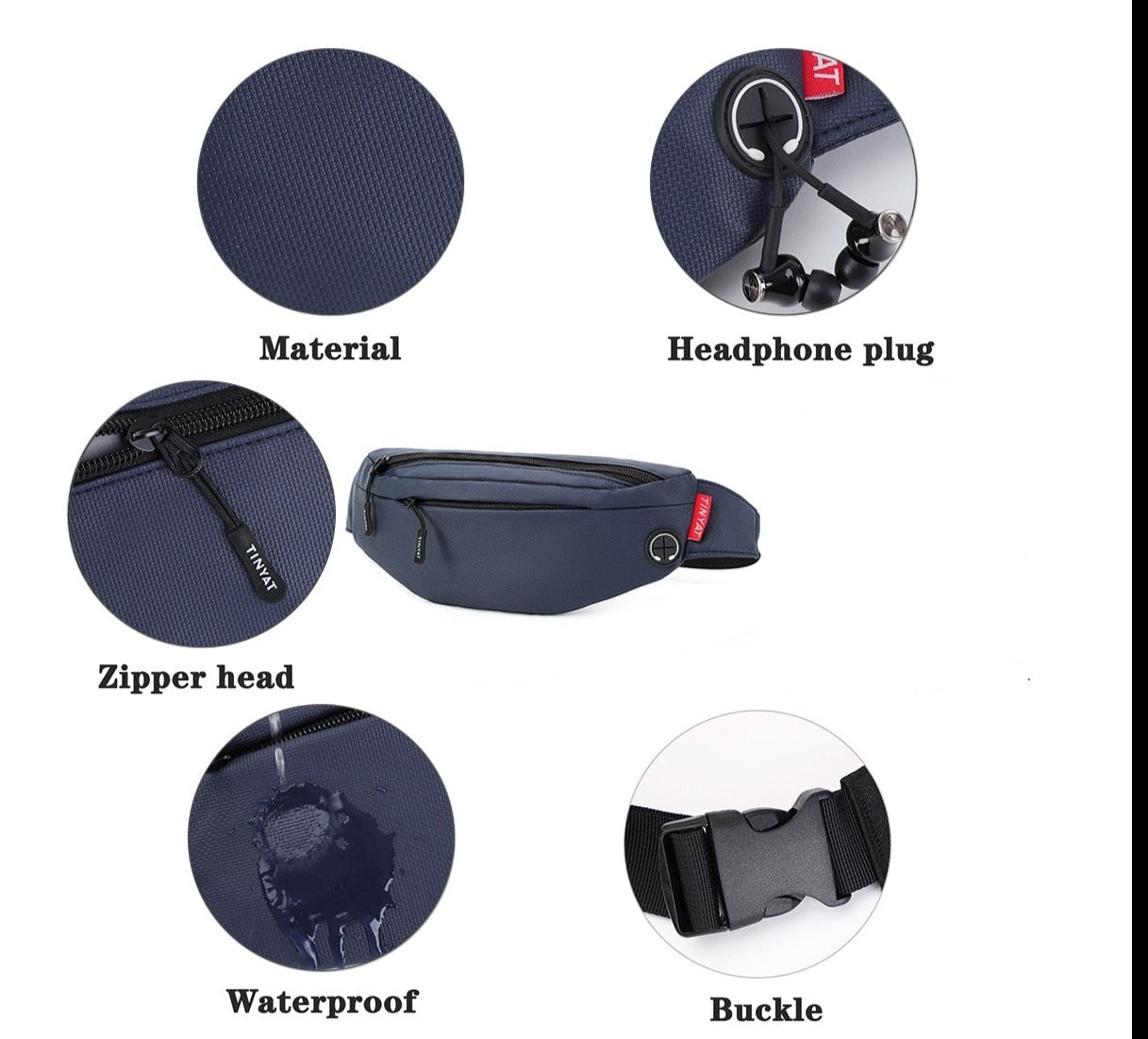 Reisen Taille Tasche Leder