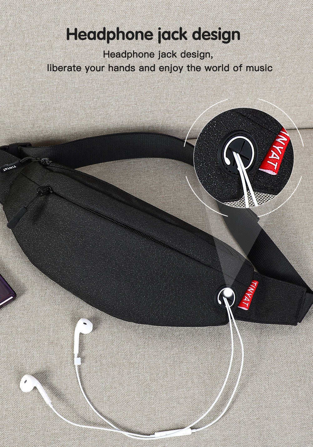 Reisen Taille Tasche Leder