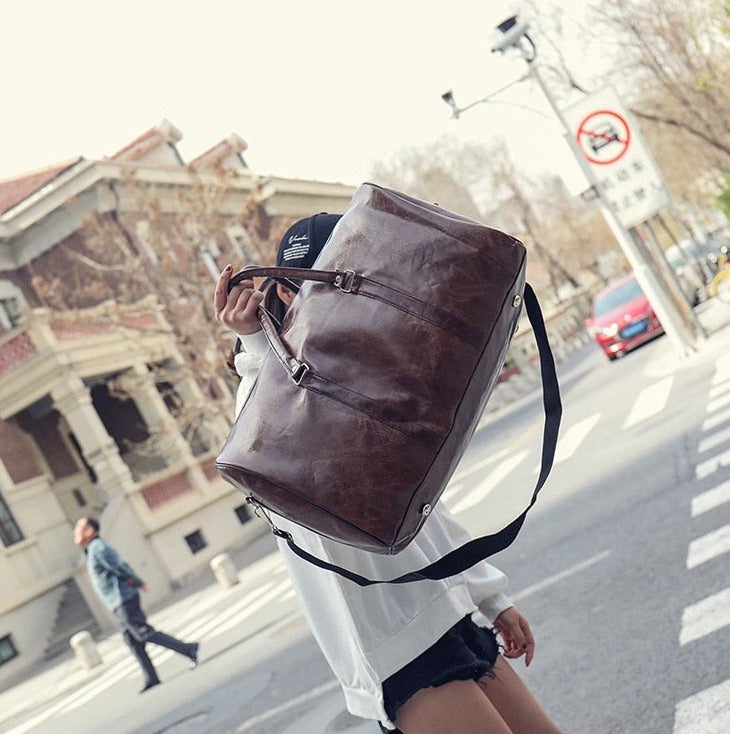 Leder Wochenende Tasche