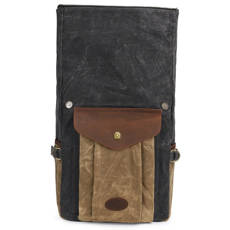 Rolltop Leder Rucksack
