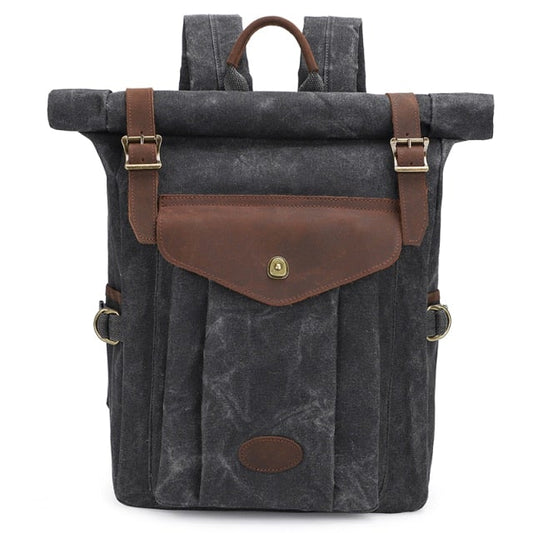 Rolltop Leder Rucksack