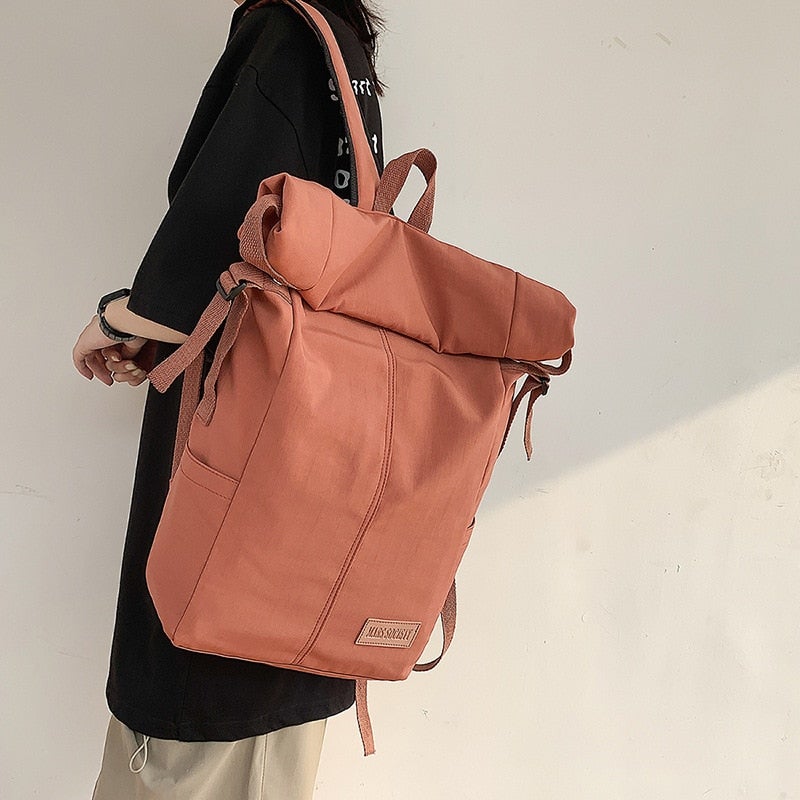 Roll top Nylon Rucksack