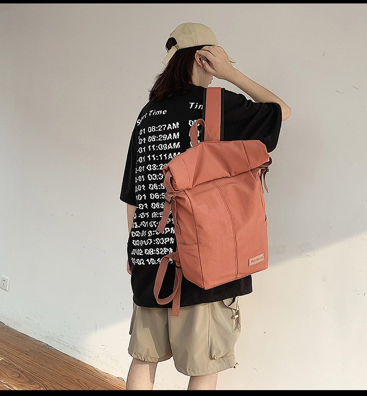 Roll top Nylon Rucksack
