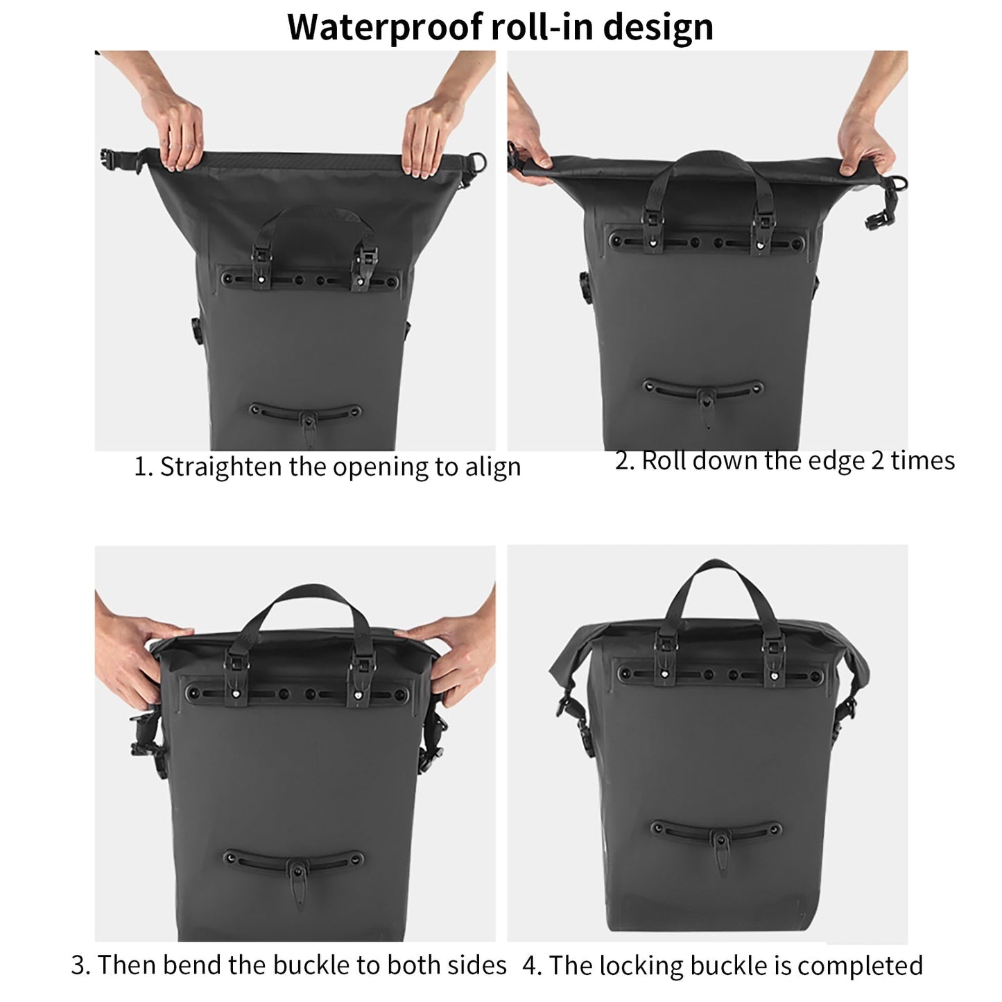 Roll-Laden Rucksack Fahrrad Fahrradtasche