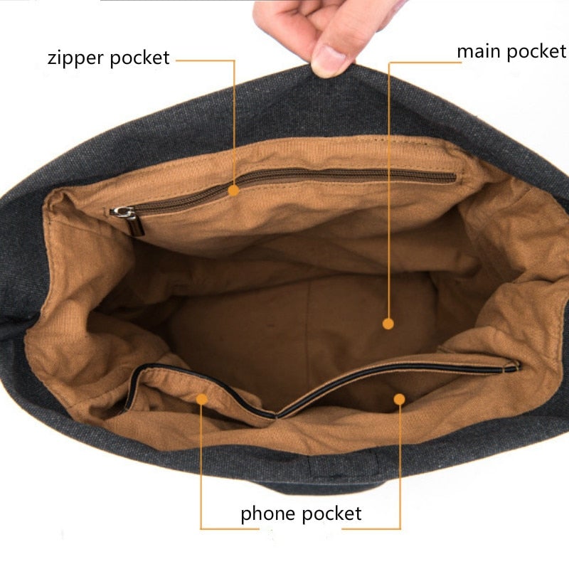 Rolltop Rucksack Draussen