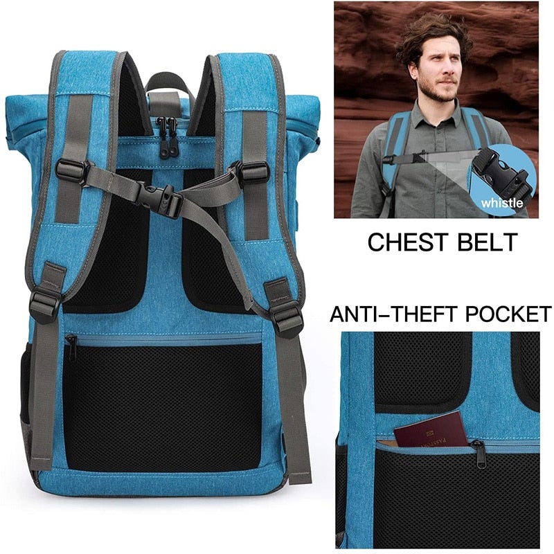Roll Top Rucksack Mit Diebstahlsicherung Tasche