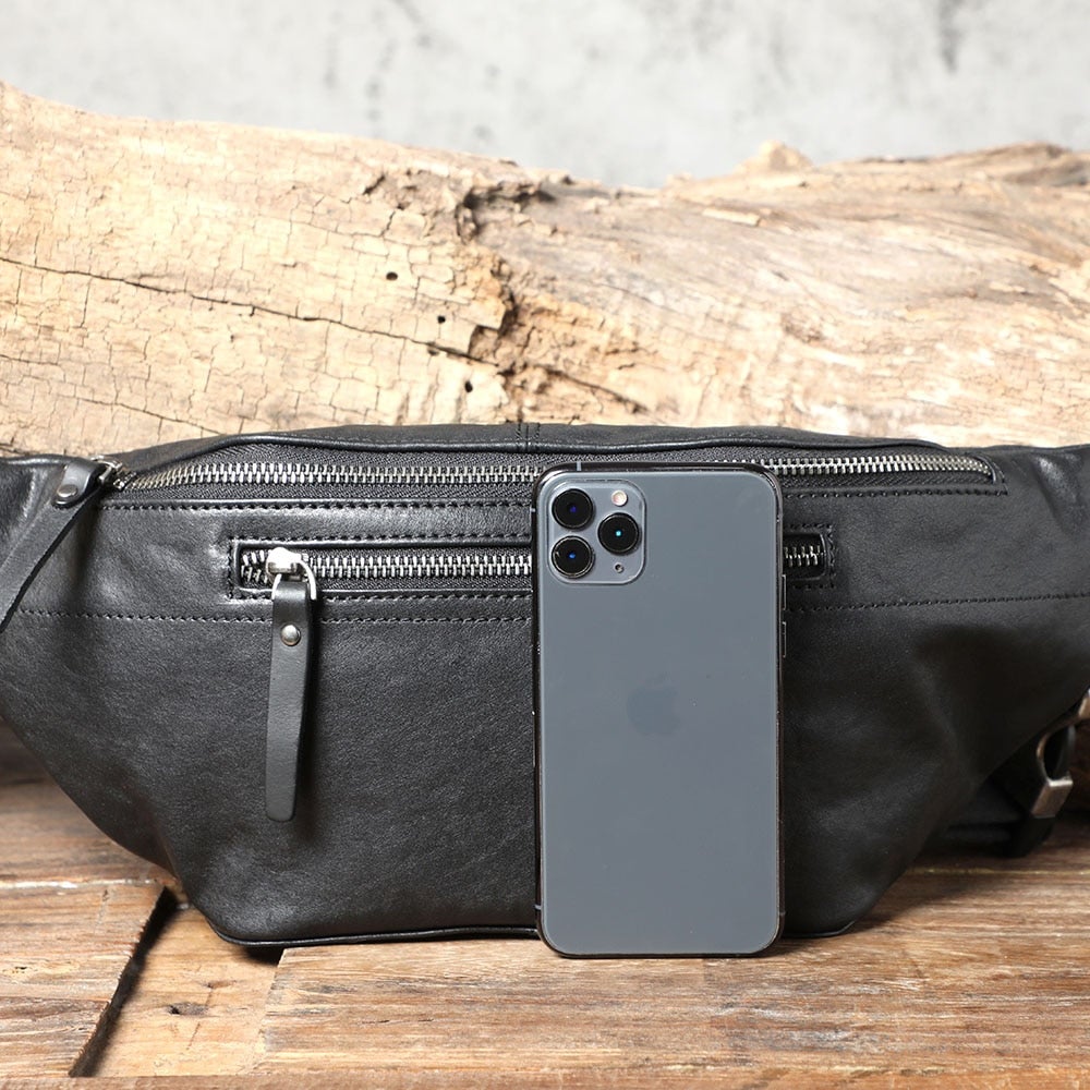 Rindsleder Leder Taille Tasche