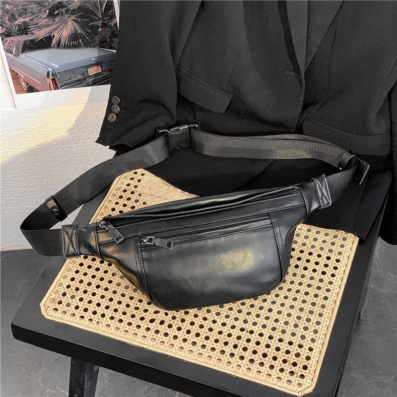 Leder Brust Und Taille Tasche