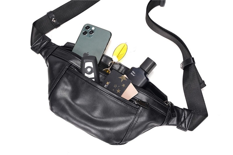 Leder Brust Und Taille Tasche