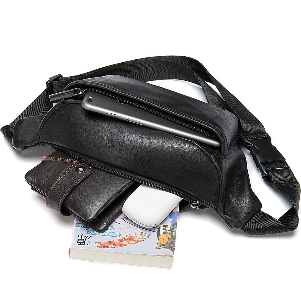 Leder Brust Tasche
