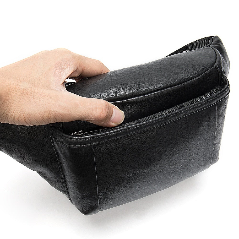 Leder Brust Tasche