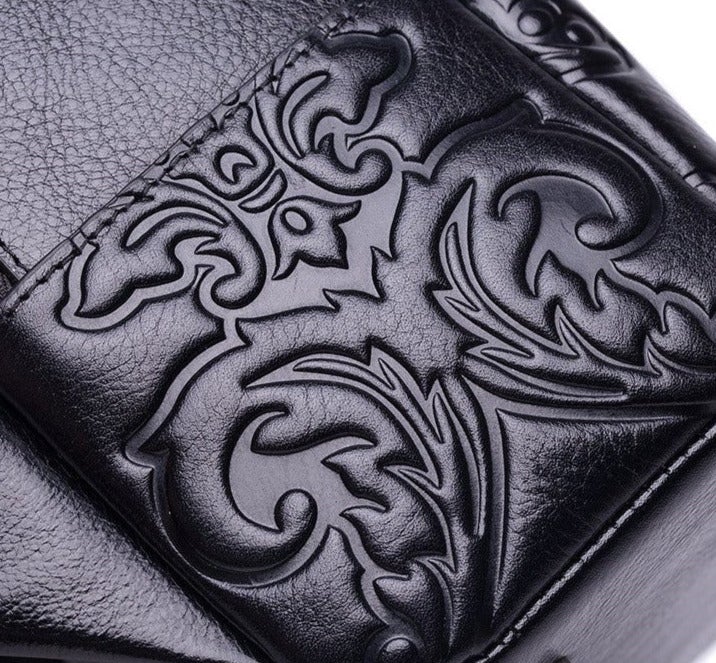 Damen Rucksack Aus Geprägtem Leder