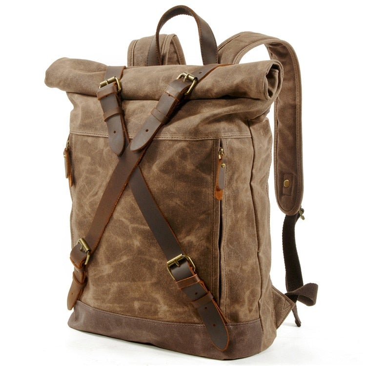 Jahrgang Rolltop Rucksack