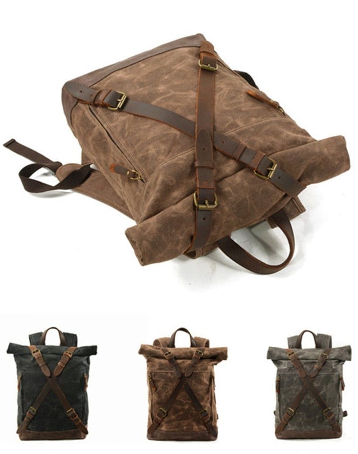 Jahrgang Rolltop Rucksack