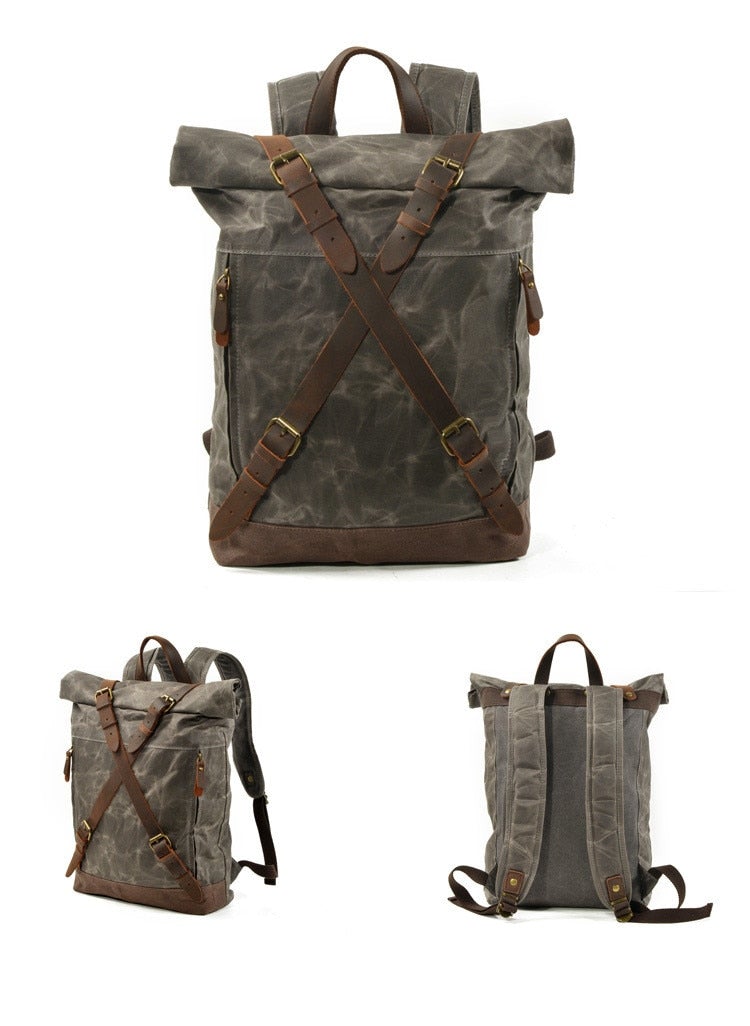 Jahrgang Rolltop Rucksack