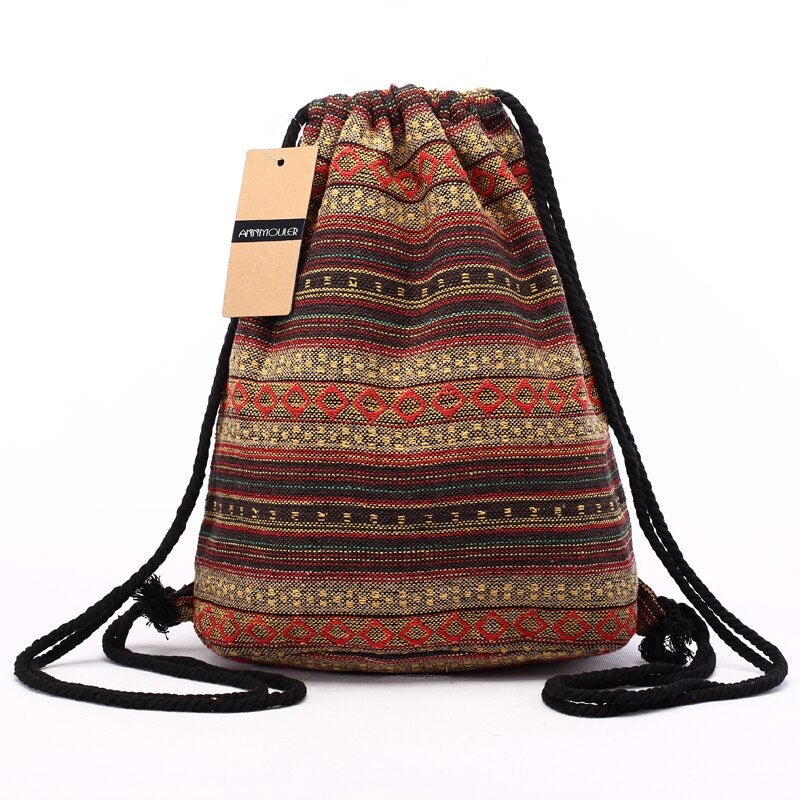 Hipster Kordelzug Tasche