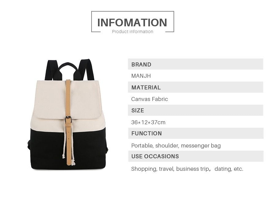 Damen Rucksack Zeichenfolge Stil