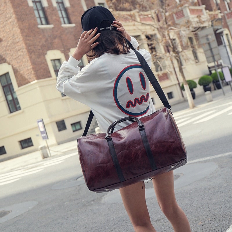 Leder Wochenende Tasche